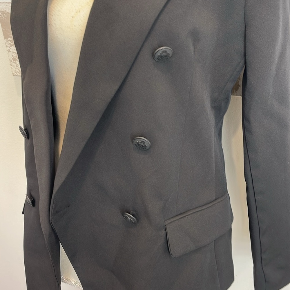 Steve MaddenWomen's Black Double-Breasted Blazer Size Large - Picture 2 of 6